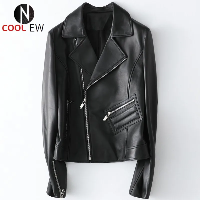 Autumn Women Genuine Leather Jacket High Quality Short Slim Fit Outwear Coat Zipper Fashion Motorcycle Real Sheepskin Jackets
Autumn Women Genuine Leather Jacket High Quality Short Slim Fit Outwear Coat Zipper Fashion Motorcycle Real Sheepskin Jackets