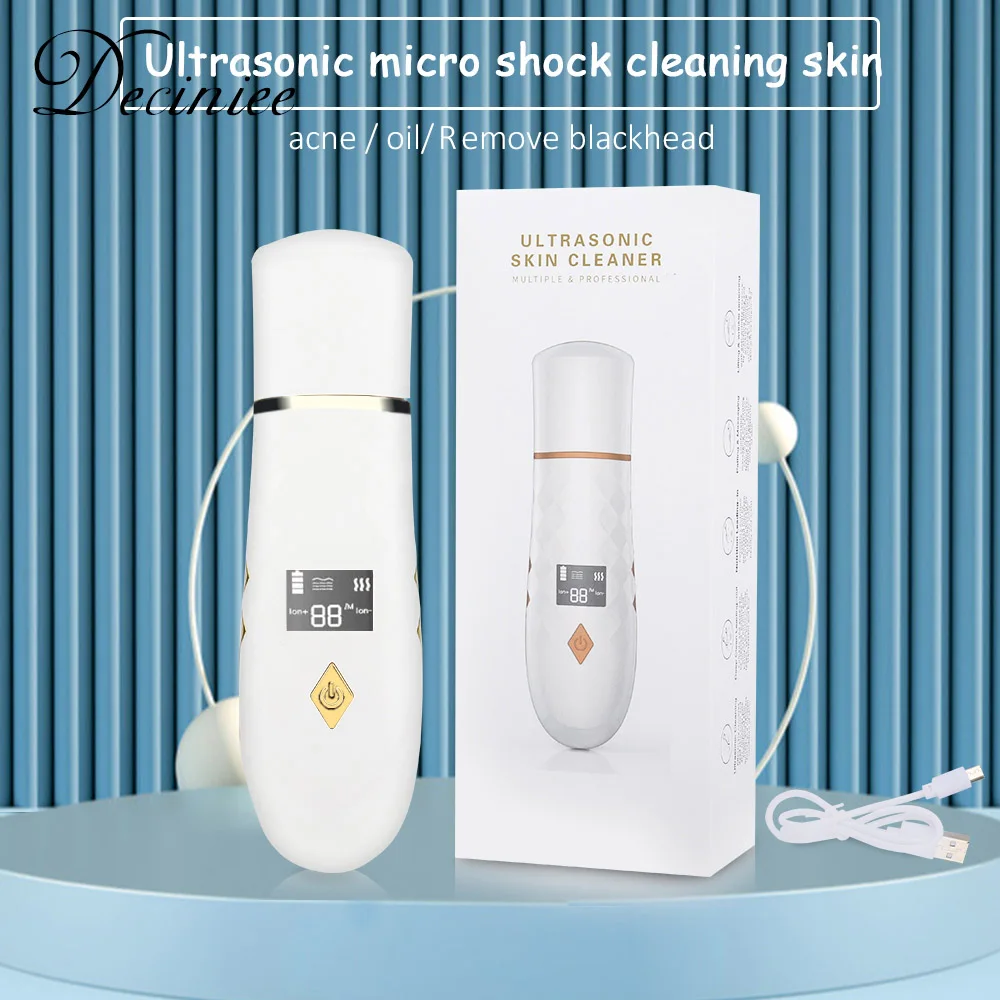 Ultrasonic Ion Heating Facial Skin Scrubber Pore Cleanser Skin Spatula Blackhead Remover Comedone Extractor Facial Lift Tool
Ultrasonic Ion Heating Facial Skin Scrubber Pore Cleanser Skin Spatula Blackhead Remover Comedone Extractor Facial Lift Tool