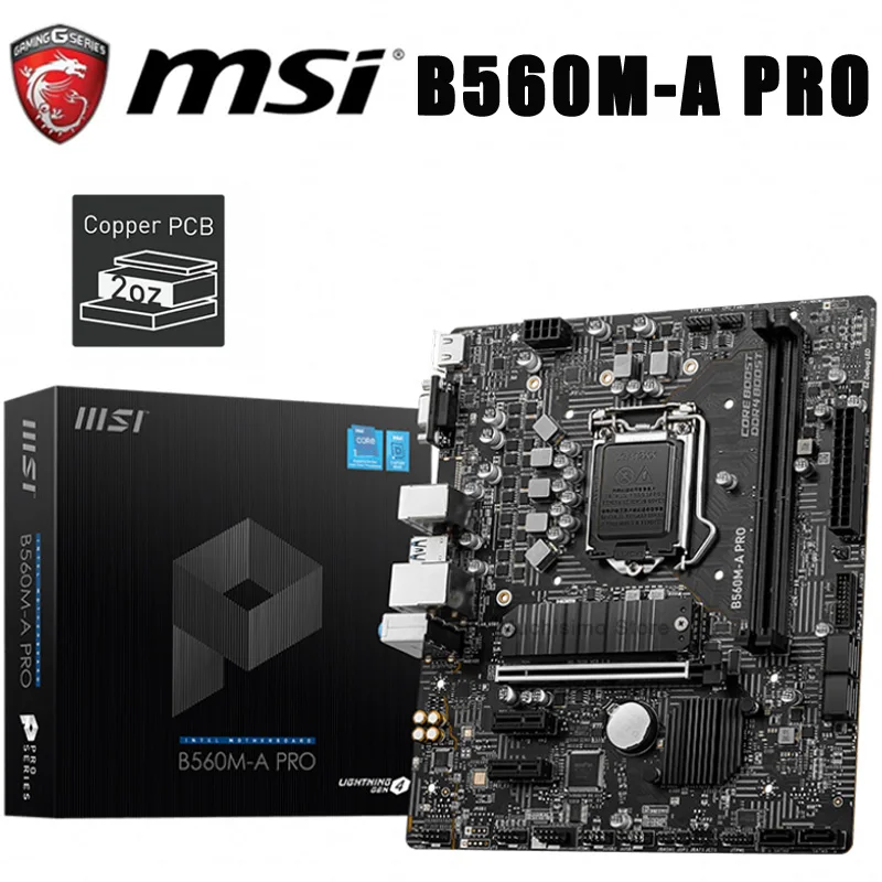 LGA 1200 MSI B560M A PRO Материнская плата I9 DDR4 64 Гб PCI E X16 серии M.2 USB 3 2 4 0 настольный