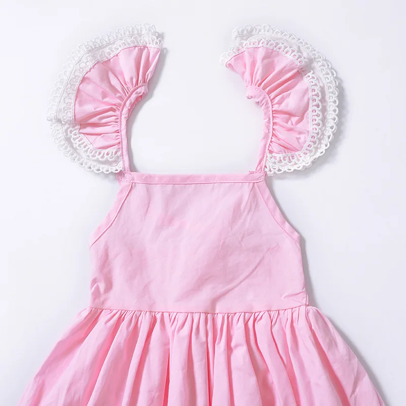 От 1 до 5 лет кружевное платье для девочек Розовое Бальное Платье с открытой