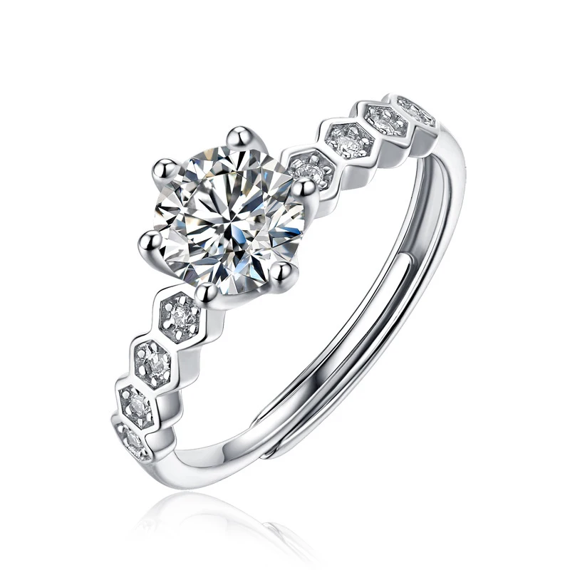 Moissanite Ring 925 Silver 1ct 2ct 3ct 50points Adjustable Opening For Women Wedding Party Nine Star Ring Beehive Jewelry
Moissanite Ring 925 Silver 1ct 2ct 3ct 50points Adjustable Opening For Women Wedding Party Nine Star Ring Beehive Jewelry