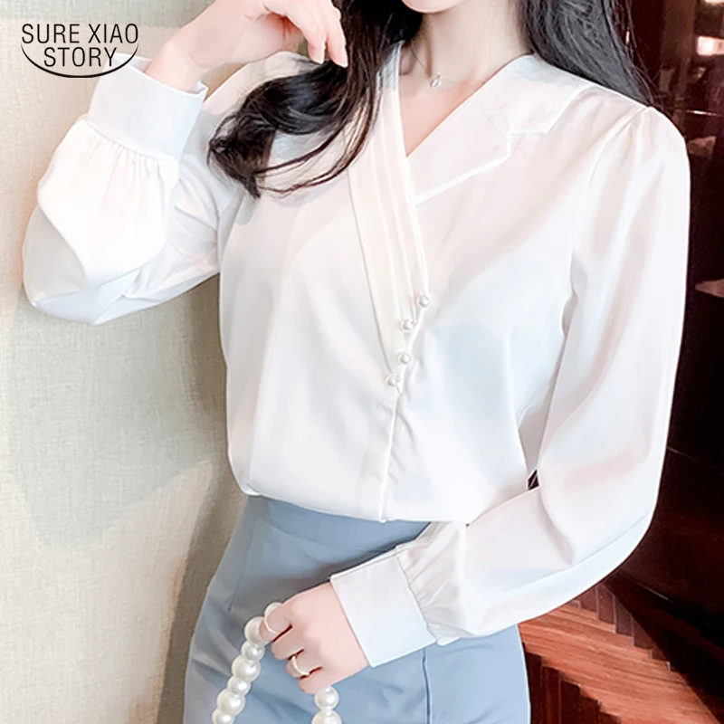 2021 Autumn Long-sleeved Irregular Neckline Blouse Woman Elegant Solid Retro Casual Shirt Women Gentle Chiffon Shirt Woman 16276
2021 Autumn Long-sleeved Irregular Neckline Blouse Woman Elegant Solid Retro Casual Shirt Women Gentle Chiffon Shirt Woman 16276