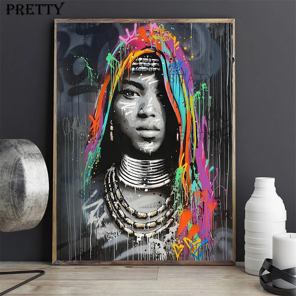 Scandinavian Painting African Woman Canvas Painting Living Room Graffiti Woman Posters and Prints Modern Wall Art Decor Pictures
Scandinavian Painting African Woman Canvas Painting Living Room Graffiti Woman Posters and Prints Modern Wall Art Decor Pictures
