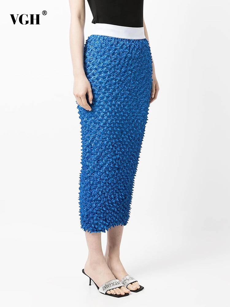 VGH Casual Plain Skirt For Women High Waist Patchwork Folds Stretch Mid A Line Bodycon Skirts Female 2021 Autumn Fashion Clothes
VGH Casual Plain Skirt For Women High Waist Patchwork Folds Stretch Mid A Line Bodycon Skirts Female 2021 Autumn Fashion Clothes