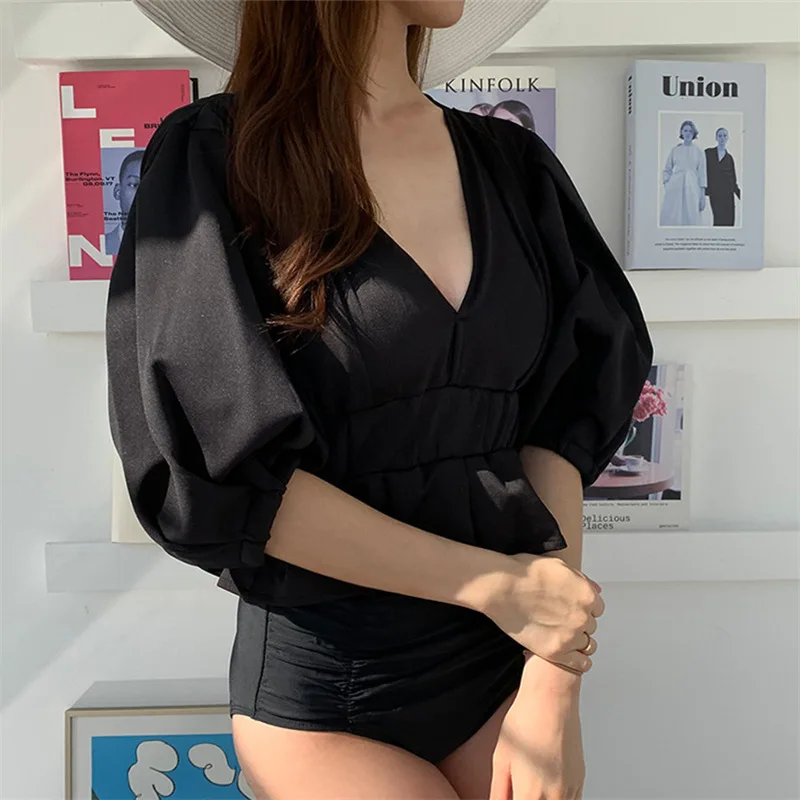Women Beach Swimsuit Bathing Suit 2021 May Female Bikini Set Beachwear New Split Two Piece Long Sleeve Cover Black One Hair
Women Beach Swimsuit Bathing Suit 2021 May Female Bikini Set Beachwear New Split Two Piece Long Sleeve Cover Black One Hair
