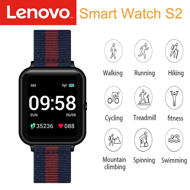 Global Version Lenovo S2 Smart Watch 1.4inch 240x240p Fitness Tracker Band Calorie Pedometer Sleep Monitor Heart Rate Monitor
Global Version Lenovo S2 Smart Watch 1.4inch 240x240p Fitness Tracker Band Calorie Pedometer Sleep Monitor Heart Rate Monitor