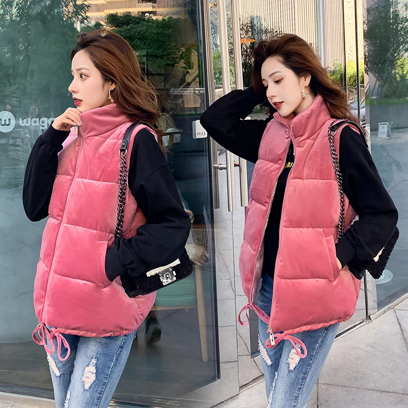 new Gold Velvet Cotton Jacket Women Fashion Winter Jacket Women Veste Femme Waistcoat Stand Collar Vest Women Chaleco Mujer
new Gold Velvet Cotton Jacket Women Fashion Winter Jacket Women Veste Femme Waistcoat Stand Collar Vest Women Chaleco Mujer