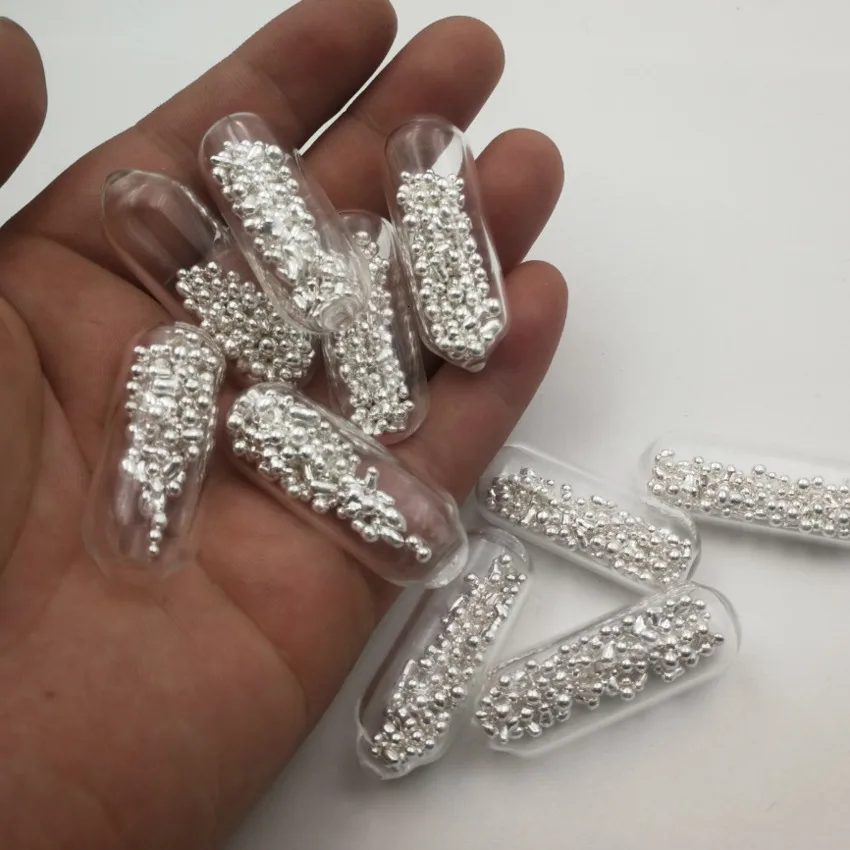 High Purity Silver Beads Glass Sealed Ag Metal Silver Particle 4N Pure Ag 99.99% Noble Metal Silver
High Purity Silver Beads Glass Sealed Ag Metal Silver Particle 4N Pure Ag 99.99% Noble Metal Silver