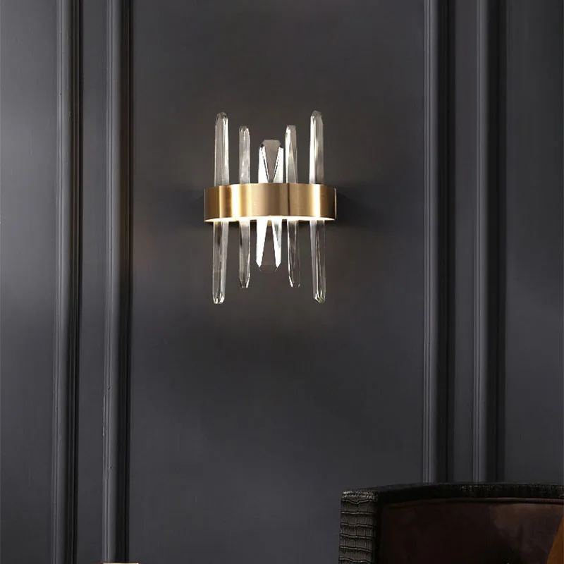 Modern wall lights for living room bedroom bedside lamps for wall sconces copper crystal decor on the wall indoor lighting
Modern wall lights for living room bedroom bedside lamps for wall sconces copper crystal decor on the wall indoor lighting