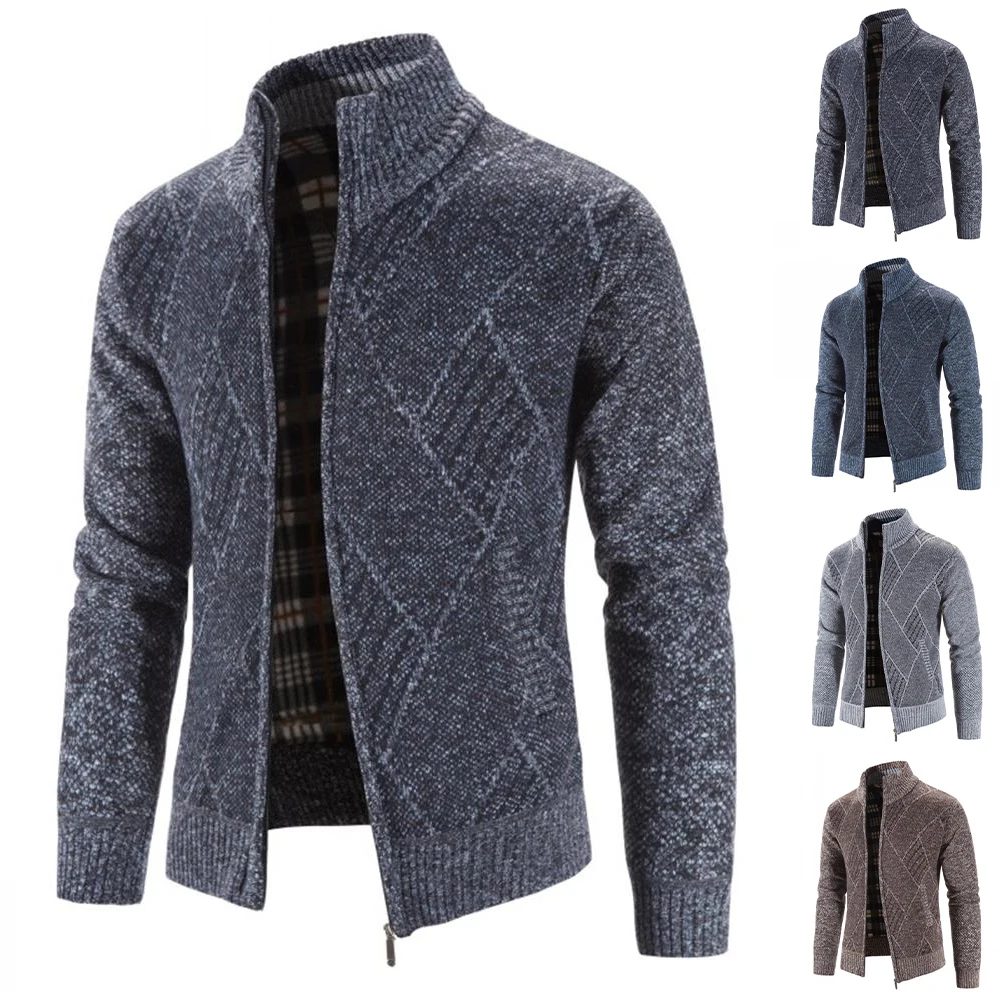 Вязаный свитер с воротником-стойкой, Мужское пальто с длинным рукавом и молнией, куртка, повседневные однотонные свитера, зимняя теплая вер...
Вязаный свитер с воротником-стойкой, Мужское пальто с длинным рукавом и молнией, куртка, повседневные однотонные свитера, зимняя теплая вер...