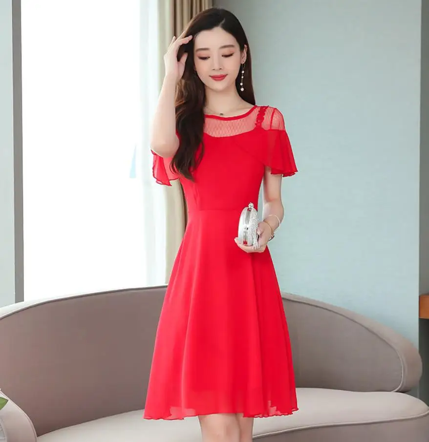 Women Dress Spring Summer Style Women's A-Line O-Neck Butterfly Sleeve Thin Section Chiffon Fashion Design Ladies Dress SS3250
Women Dress Spring Summer Style Women's A-Line O-Neck Butterfly Sleeve Thin Section Chiffon Fashion Design Ladies Dress SS3250