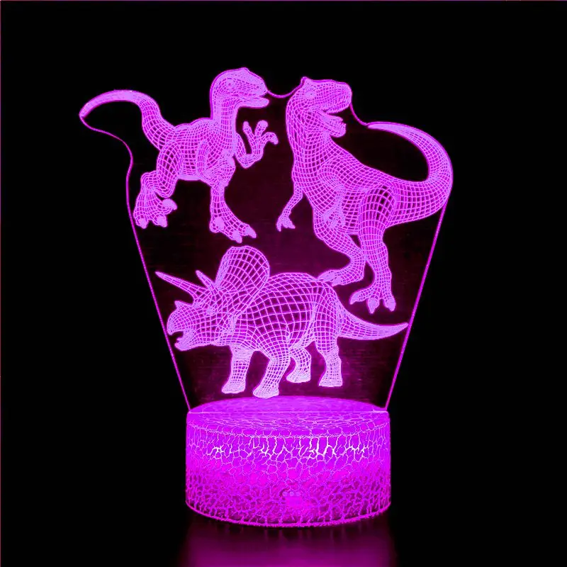 Creative 3D for walking dinosaur jungle animal boy birthday party decoration standing dragon children toy model LED night light
Creative 3D for walking dinosaur jungle animal boy birthday party decoration standing dragon children toy model LED night light