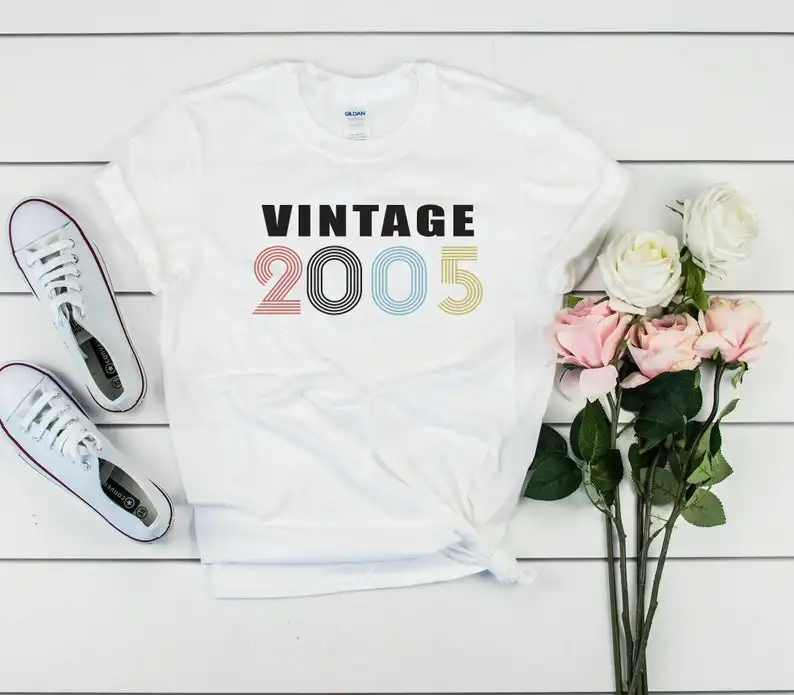 LIMITED EDITION16th birthday shirt, Vintage retro 2005 t-shirt gift for her and him Birthday gifts, party shirt Harajuku
LIMITED EDITION16th birthday shirt, Vintage retro 2005 t-shirt gift for her and him Birthday gifts, party shirt Harajuku
