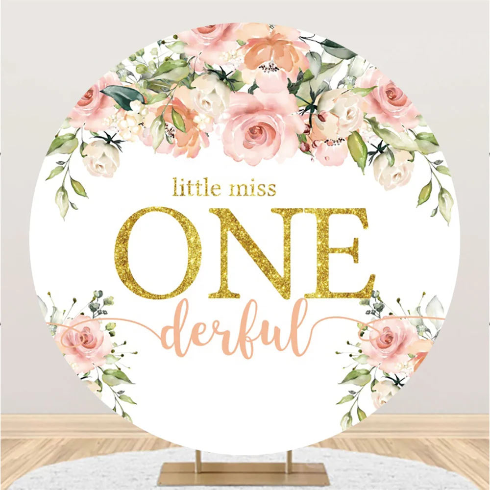 Baby Girl 1st Birthday Party Round Backdrop Flowers Turning One Cake Table Decorations Circle Background Booth Poster 
Baby Girl 1st Birthday Party Round Backdrop Flowers Turning One Cake Table Decorations Circle Background Booth Poster