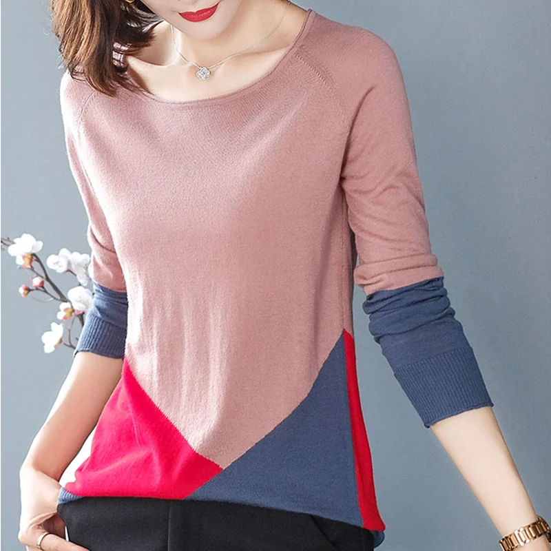 Sweater Women Pullover 2020 New Loose Autumn Winter Fashion Sweaters Knitted Patchwork Jumpers Female Korean Womens Clothes
Sweater Women Pullover 2020 New Loose Autumn Winter Fashion Sweaters Knitted Patchwork Jumpers Female Korean Womens Clothes