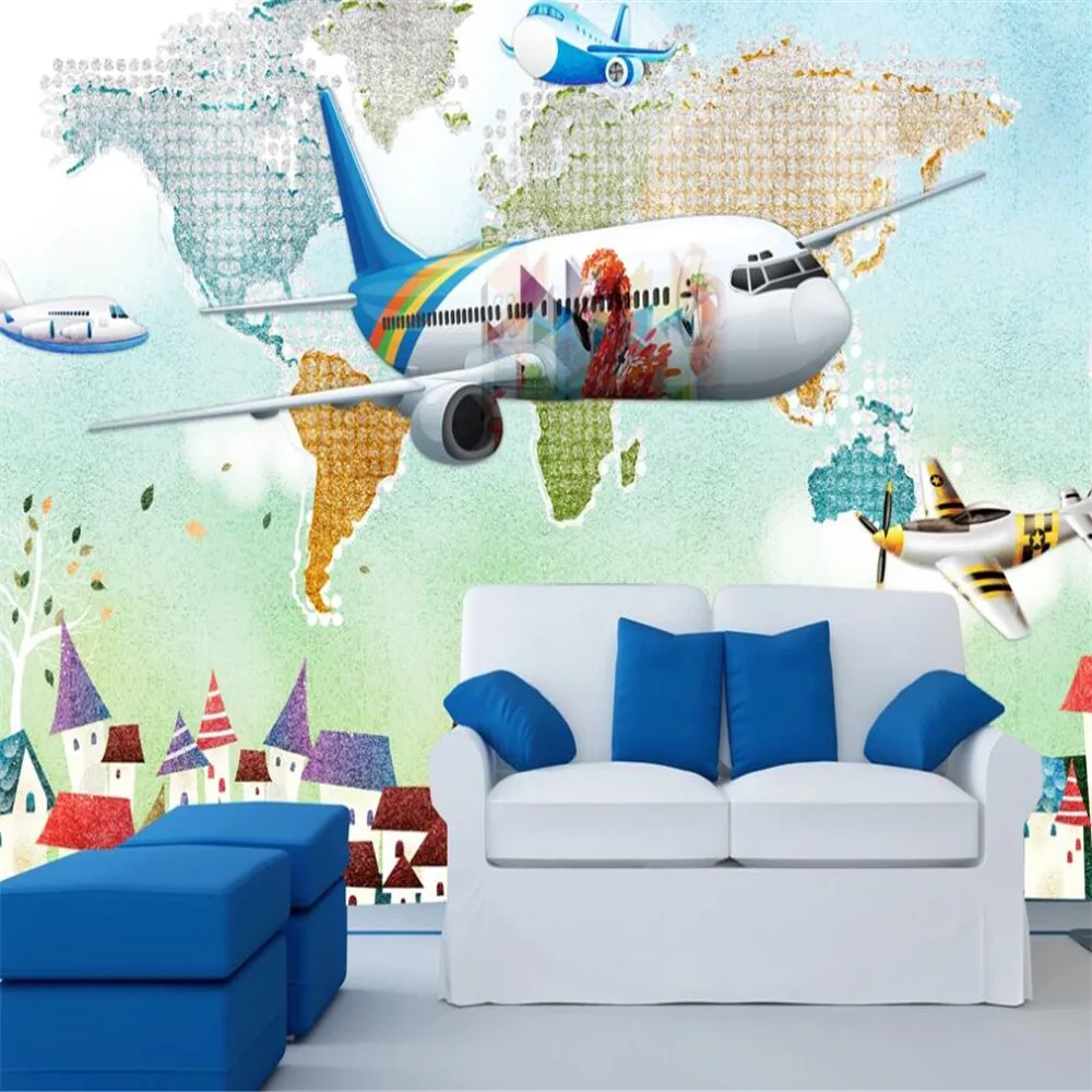 Milofi custom 3D wallpaper mural hand-painted watercolor airplane children Nordic style wall decoration painting wallpaper
Milofi custom 3D wallpaper mural hand-painted watercolor airplane children Nordic style wall decoration painting wallpaper