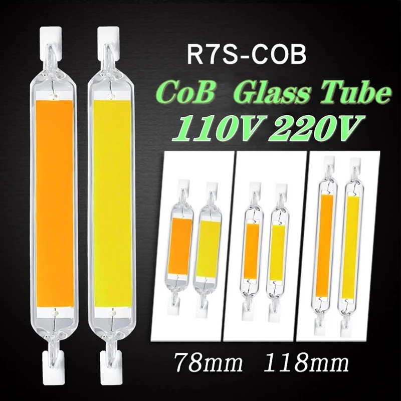 Светодиодная лампа R7S COB со стеклянной трубкой, 78 мм, 118 мм, COB светильник 120 В переменного тока, 130 В, 210 в, 220 В, 230 В, 240 В для светильник щения, смен...
Светодиодная лампа R7S COB со стеклянной трубкой, 78 мм, 118 мм, COB светильник 120 В переменного тока, 130 В, 210 в, 220 В, 230 В, 240 В для светильник щения, смен...