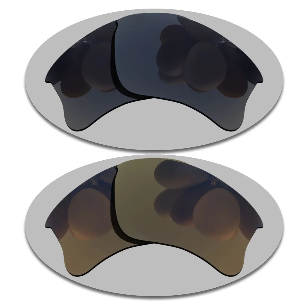 Black & Bronze Gold Mirrored Polarized Replacement Lenses for Flak Jacket XLJ Frame 100% UVA & UVB
Black & Bronze Gold Mirrored Polarized Replacement Lenses for Flak Jacket XLJ Frame 100% UVA & UVB