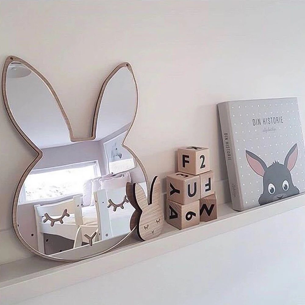 Cartoon Mirror Children Bathroom Baby Room Decorative Cute Rabbit Cloud Wood Acrylic Lens Frame Creative Home Art Wall Decor
Cartoon Mirror Children Bathroom Baby Room Decorative Cute Rabbit Cloud Wood Acrylic Lens Frame Creative Home Art Wall Decor