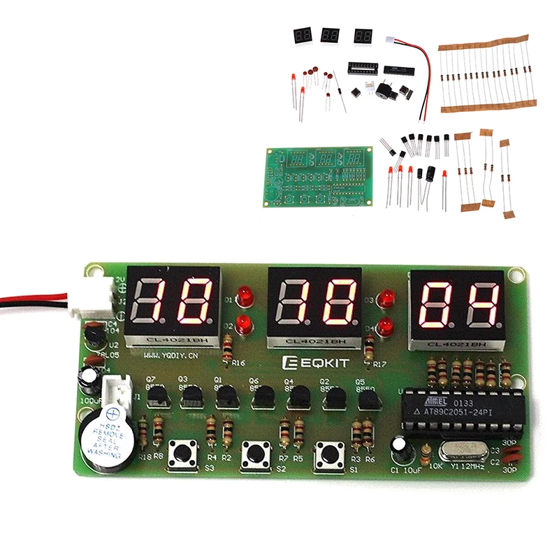 Hot New C51 Digital Electronic Clock Suite DIY Kits Six 6 Bits Electronic Parts and Components Electronic Production 
Hot New C51 Digital Electronic Clock Suite DIY Kits Six 6 Bits Electronic Parts and Components Electronic Production