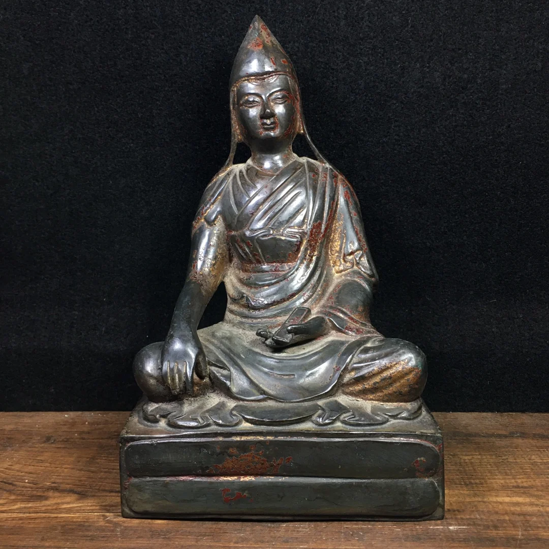 Home Decor 9"China Buddhism Old purple Bronze Cinnabar Lacquer Tsongkhapa Statue Rosanzaba Sitting Buddha Enshrine the Buddha
Home Decor 9"China Buddhism Old purple Bronze Cinnabar Lacquer Tsongkhapa Statue Rosanzaba Sitting Buddha Enshrine the Buddha