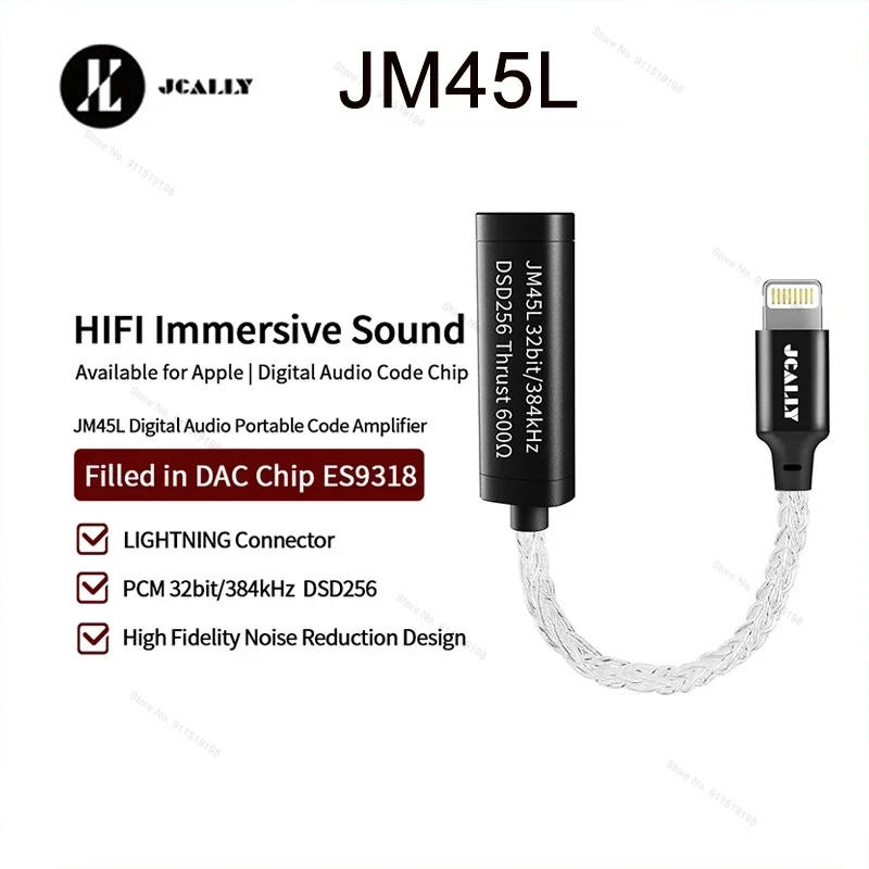 JCALLY OTG DAC JM45 JA56 JA10i JM30PRO JM80E Cable Adapter Professional ES9318 ALC5686 Type C Lighit-ning For HiFi Music
JCALLY OTG DAC JM45 JA56 JA10i JM30PRO JM80E Cable Adapter Professional ES9318 ALC5686 Type C Lighit-ning For HiFi Music