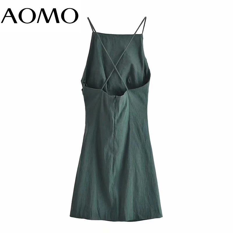 AOMO Women Pleated Cotton Linen Dress Sleeveless Backless 2021 Fashion Lady Dresses Robe 3H712A
AOMO Women Pleated Cotton Linen Dress Sleeveless Backless 2021 Fashion Lady Dresses Robe 3H712A