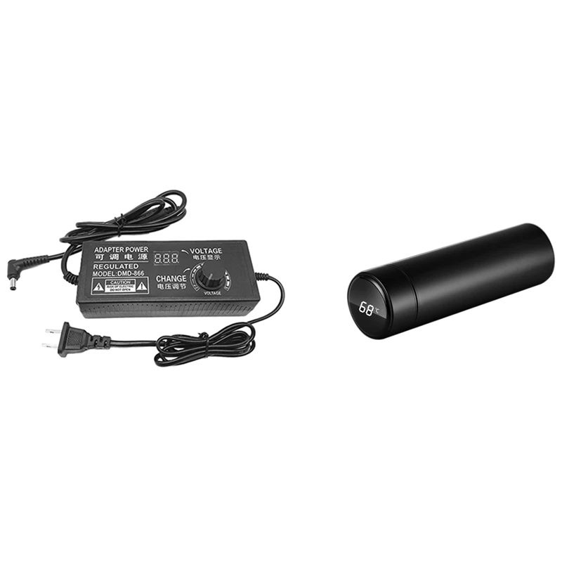 Universal Adjustable AC/DC Power Adapter(US Plug) & Intelligent Vacuum Cup Thermos Cup Stainless Steel 500ML
Universal Adjustable AC/DC Power Adapter(US Plug) & Intelligent Vacuum Cup Thermos Cup Stainless Steel 500ML