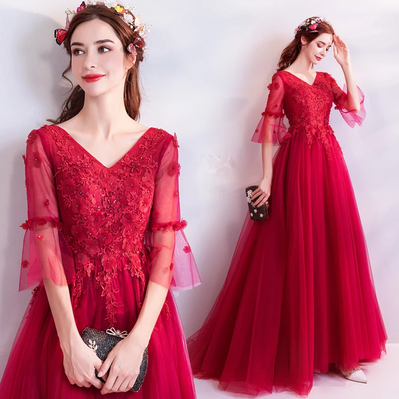 Long Evening For Women Formal Dress Party V-neck Sleeve Draped Gown Vestidos Plus Size
Long Evening For Women Formal Dress Party V-neck Sleeve Draped Gown Vestidos Plus Size