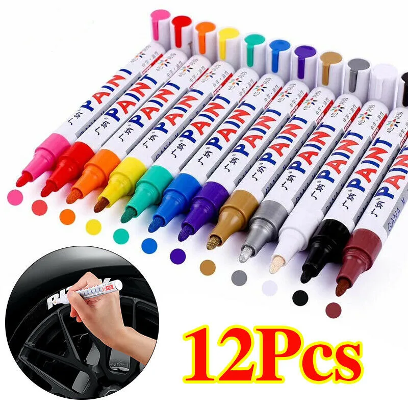 12pcs/set Paint Marker Pen Acrylic Waterproof Permanent Paint Art Rock Metal Glass Pebble Marker School Office Stationery Supply
12pcs/set Paint Marker Pen Acrylic Waterproof Permanent Paint Art Rock Metal Glass Pebble Marker School Office Stationery Supply
