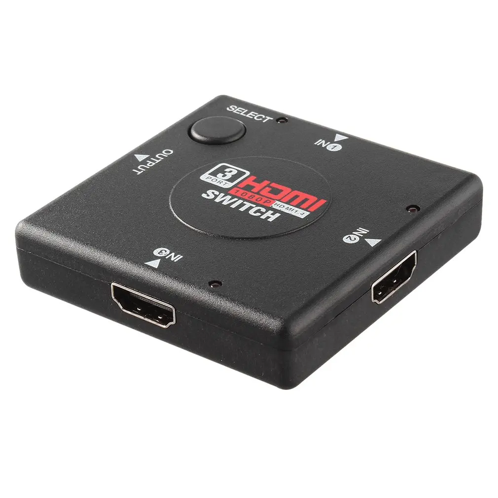 Mini 3 Switch High Definition 3 Port HDMI-Compatible Switcher Splitter HDTV HD DVD 1080P Vedio Adaptor Suitable For PS3 Black
Mini 3 Switch High Definition 3 Port HDMI-Compatible Switcher Splitter HDTV HD DVD 1080P Vedio Adaptor Suitable For PS3 Black