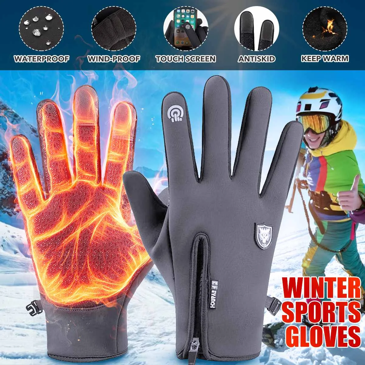 1 Pair Thicken Thermal Cycling Gloves Winter Autumn Warm Windproof Outdoor Sports Gloves Touch Screen For Riding Skiing
1 Pair Thicken Thermal Cycling Gloves Winter Autumn Warm Windproof Outdoor Sports Gloves Touch Screen For Riding Skiing