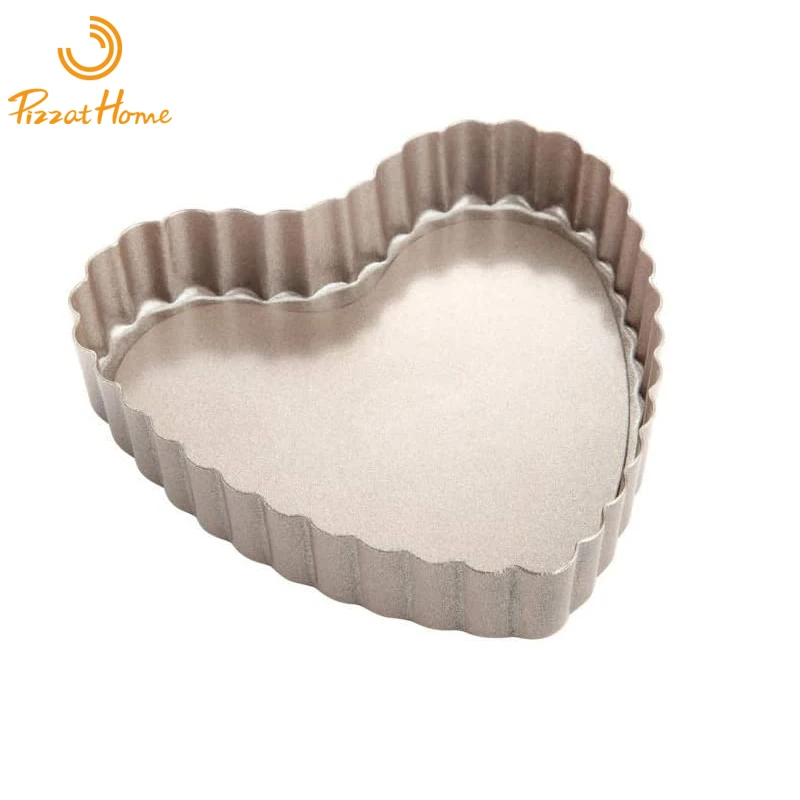 PizzAtHome 4 inch Heart Tart Pan Carbon Steel Pie Pan with Removable Bottom Nonstick Quiche Pan Tart Pie Dishes Pudding Pan
PizzAtHome 4 inch Heart Tart Pan Carbon Steel Pie Pan with Removable Bottom Nonstick Quiche Pan Tart Pie Dishes Pudding Pan