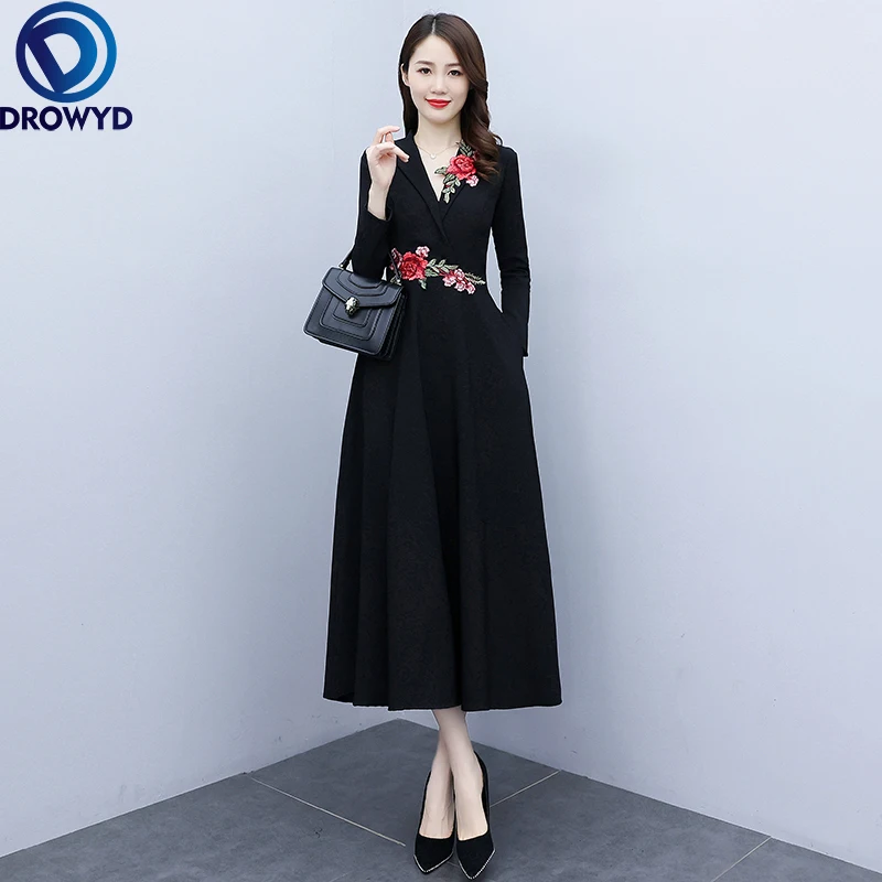 Women Long Dress Autumn 2021 New Solid High Waist Black Dresses Traf Robe Vestidos Fashion Elegant Bodycon V-neck Party Dresses
Women Long Dress Autumn 2021 New Solid High Waist Black Dresses Traf Robe Vestidos Fashion Elegant Bodycon V-neck Party Dresses