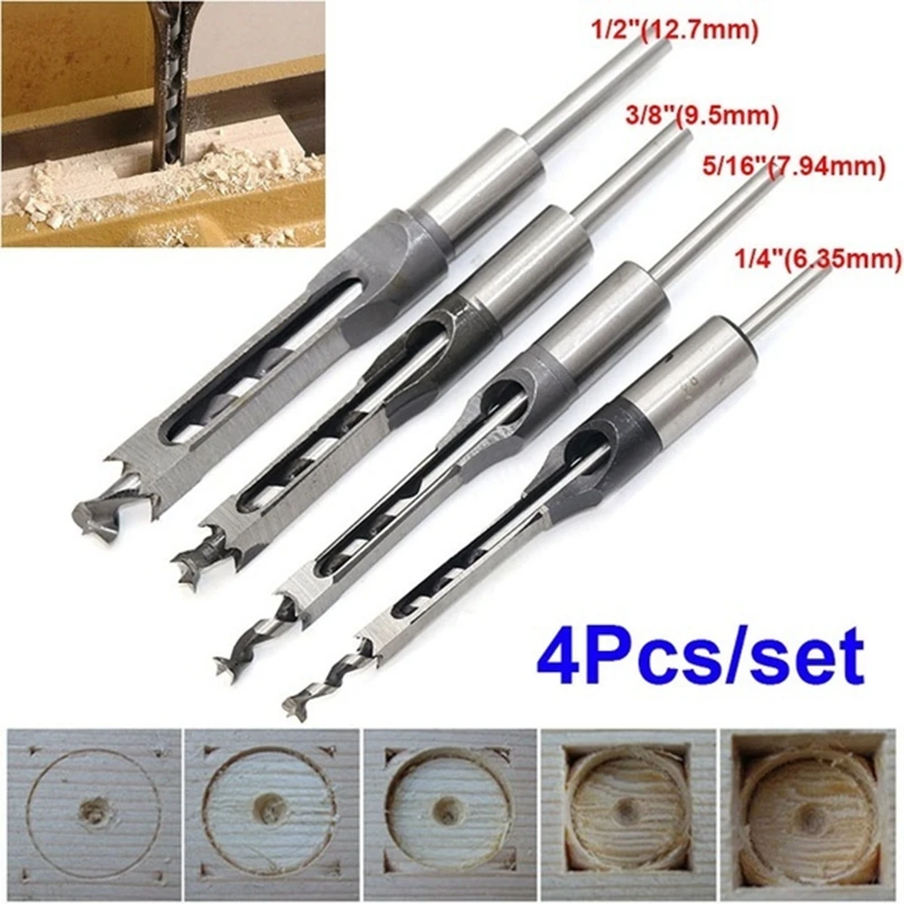 Square Hole Drill Bit Set Woodworking Spiral Drill Bit Steel Hardness Tenon Chisel Woodworking Tool Set 6.4-12.7 Mm 1/4-1/2 Inch
Square Hole Drill Bit Set Woodworking Spiral Drill Bit Steel Hardness Tenon Chisel Woodworking Tool Set 6.4-12.7 Mm 1/4-1/2 Inch