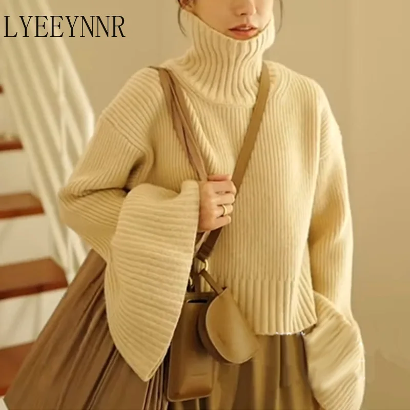 LYEEYNNR Solid Color Japan Style Pullover Women Long Sleeve Autumn New Fashion All-match Turtleneck Sweater Chic Loose Tops
LYEEYNNR Solid Color Japan Style Pullover Women Long Sleeve Autumn New Fashion All-match Turtleneck Sweater Chic Loose Tops