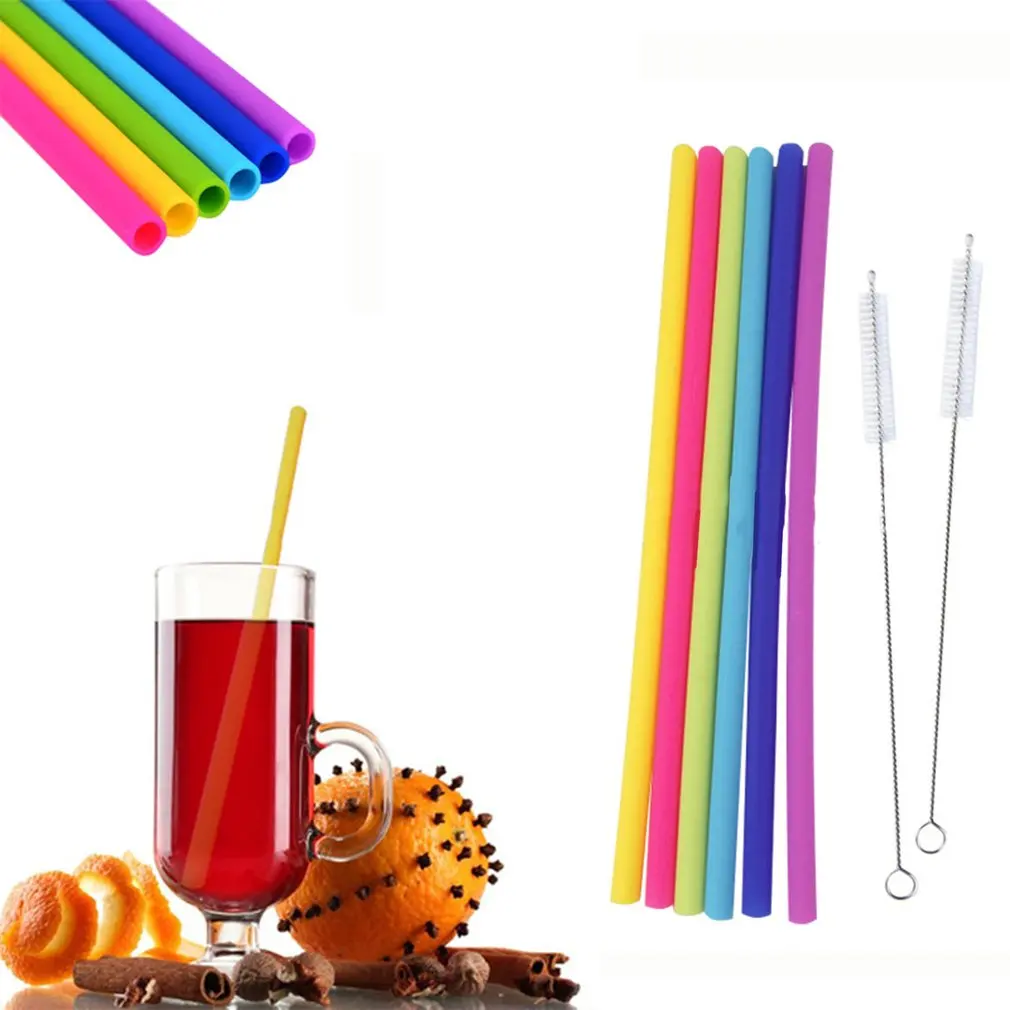 Straight Wide Reusable Drinking Straws Silicone Food Grade Silicone Pipette Big Reusable Straws With Straw Brush
Straight Wide Reusable Drinking Straws Silicone Food Grade Silicone Pipette Big Reusable Straws With Straw Brush