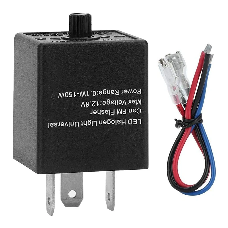 LED Flasher Relay, 12V 3-PIN Adjustable LED Flasher Relay Turn Signal Light Blinker for Automotive Motorcycle
LED Flasher Relay, 12V 3-PIN Adjustable LED Flasher Relay Turn Signal Light Blinker for Automotive Motorcycle