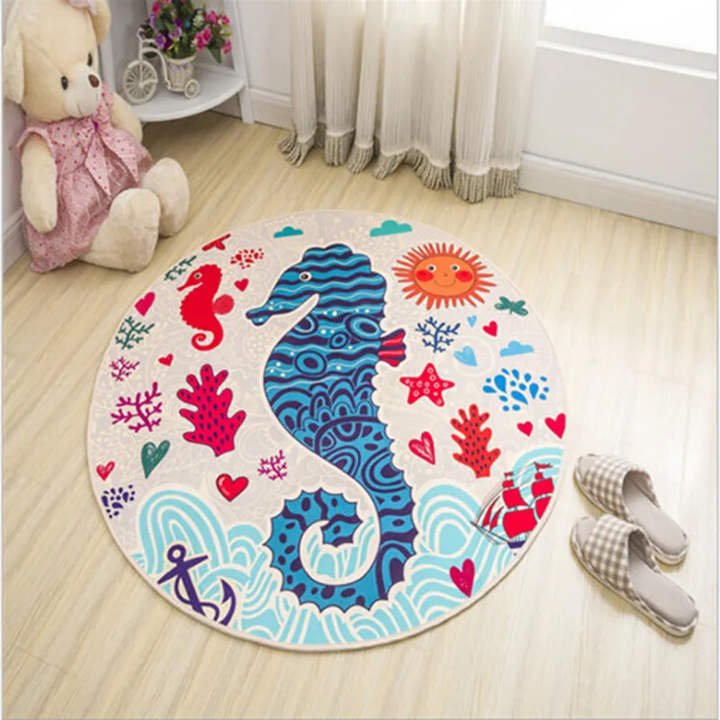 Cartoon Seahorse Pattern Soft Round Area Carpets For Living Room Crawl Mat Baby Kids 200*200cm Rug Game Size Bedroom Big Play
Cartoon Seahorse Pattern Soft Round Area Carpets For Living Room Crawl Mat Baby Kids 200*200cm Rug Game Size Bedroom Big Play
