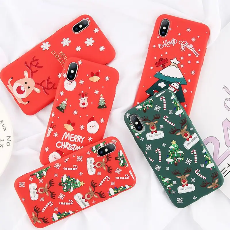 Силиконовый чехол для Samsung Galaxy A50 A30s a50s с рождественским оленем мягкая задняя