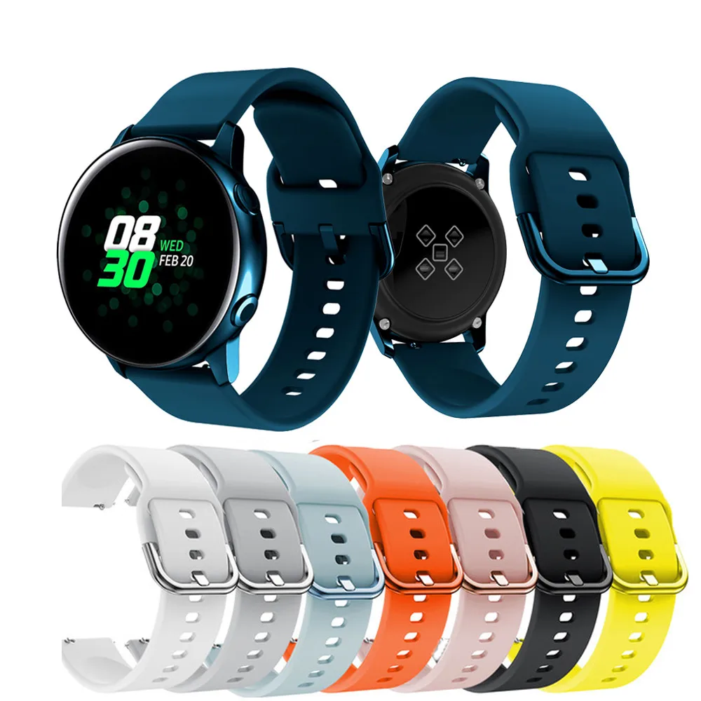 Ремешок силиконовый для смарт часов Galaxy watch active 2 44 мм 42 оригинальный спортивный