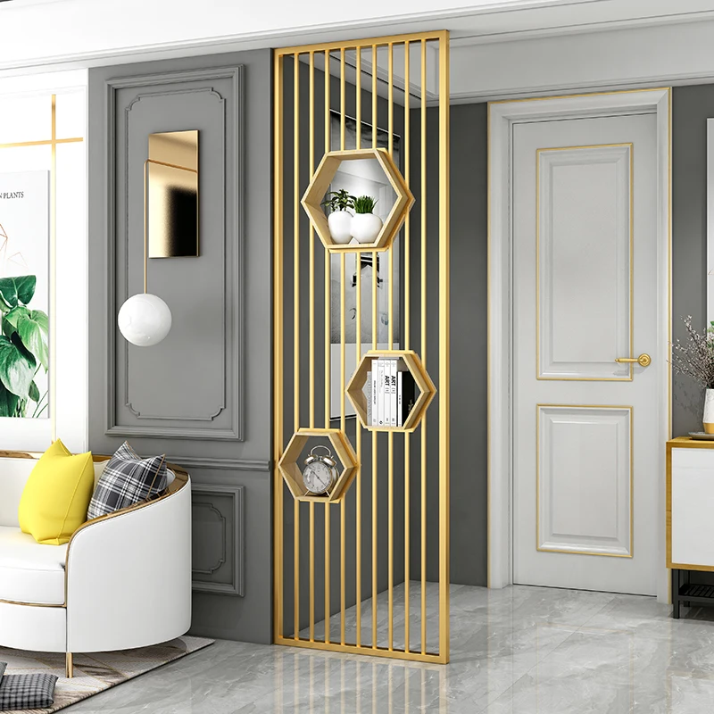 Light luxury nordic metal screen bedroom living room study porch partition wall stainless steel
Light luxury nordic metal screen bedroom living room study porch partition wall stainless steel