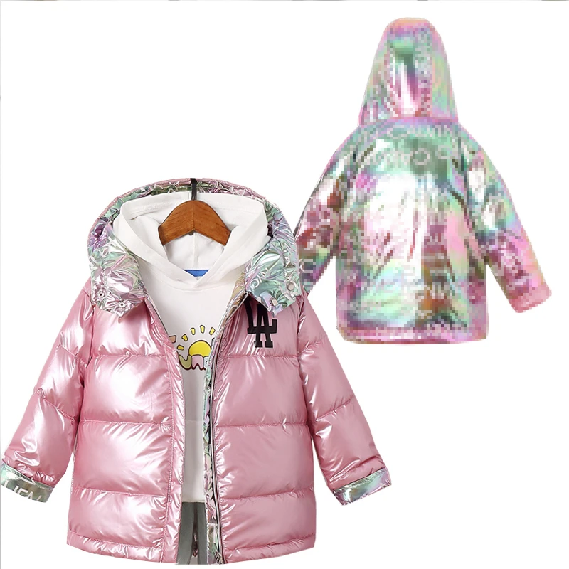 Wear on both sides Boys coats winter jacket kids down coat snowsuit pink blue silver jacket Hooded parka girls down coats
Wear on both sides Boys coats winter jacket kids down coat snowsuit pink blue silver jacket Hooded parka girls down coats