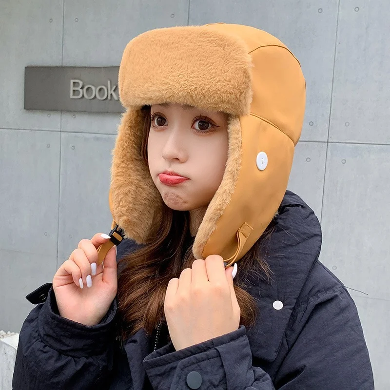 Winter Hat Ladies Cycling Cold and Warm Cotton Hat Windproof Thickened Earmuffs Riding Antifreeze Plus Hairy LeatherLei Feng Hat
Winter Hat Ladies Cycling Cold and Warm Cotton Hat Windproof Thickened Earmuffs Riding Antifreeze Plus Hairy LeatherLei Feng Hat