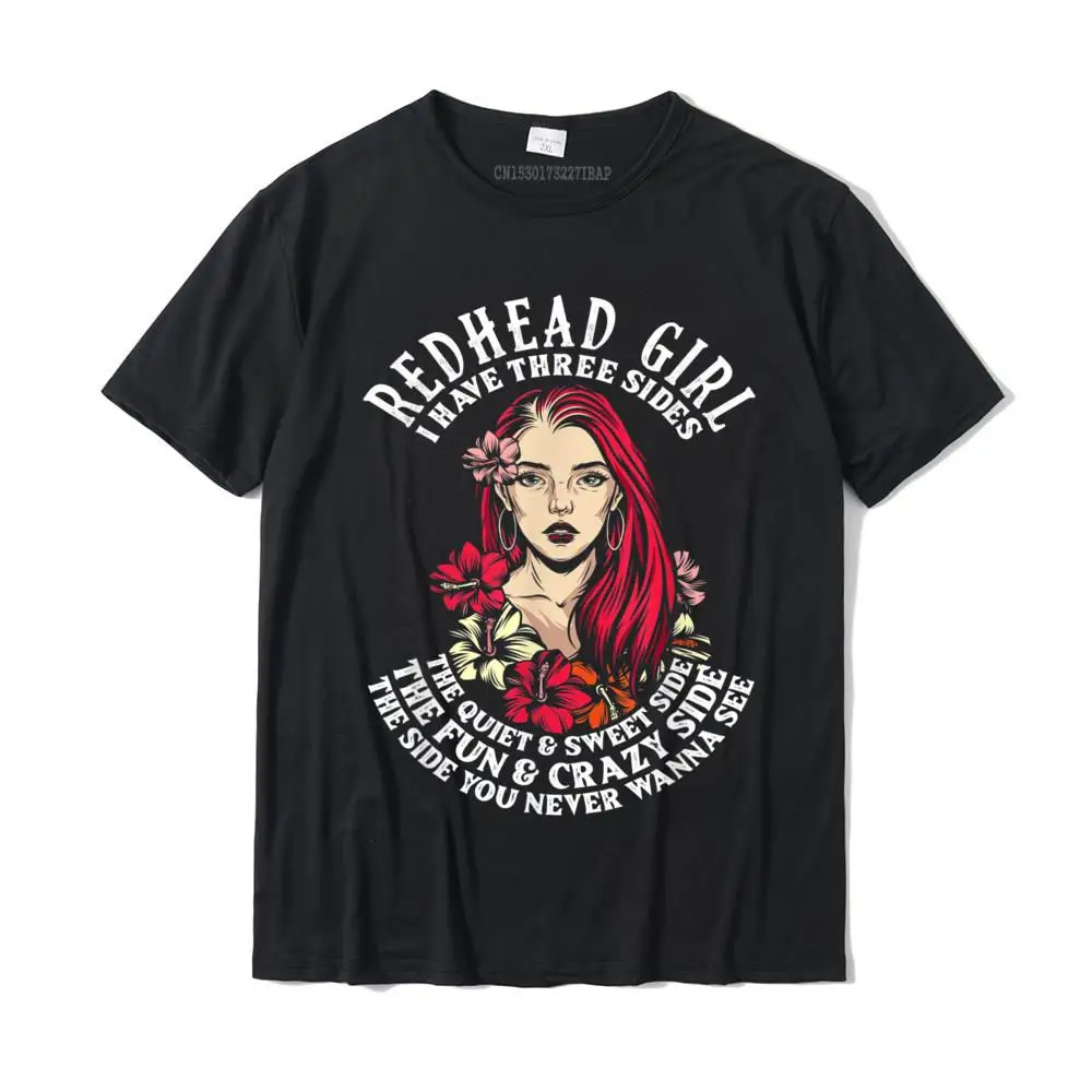 Забавная футболка с изображением Красной имбирной девушки красной головы
