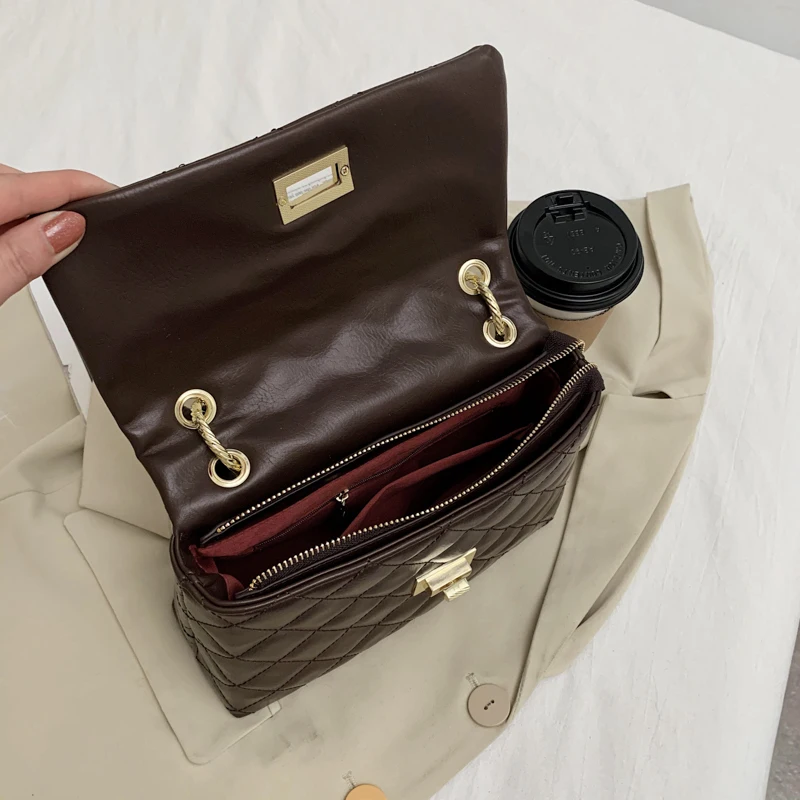 Chain Tote Bags For Women 2021 Small PU Leather Crossbody Shoulder Bag Handbags Ladies Fashion Diamond Lattice Female Purse
Chain Tote Bags For Women 2021 Small PU Leather Crossbody Shoulder Bag Handbags Ladies Fashion Diamond Lattice Female Purse