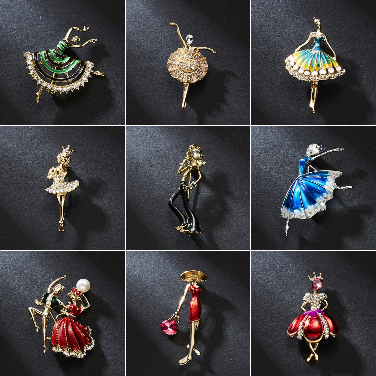 RINHOO Rhinestone Flower Dress Dance Slim Lady Girl Brooches Women Men Dancer Figure Party Casual Brooch Pins Gifts For Friend
RINHOO Rhinestone Flower Dress Dance Slim Lady Girl Brooches Women Men Dancer Figure Party Casual Brooch Pins Gifts For Friend