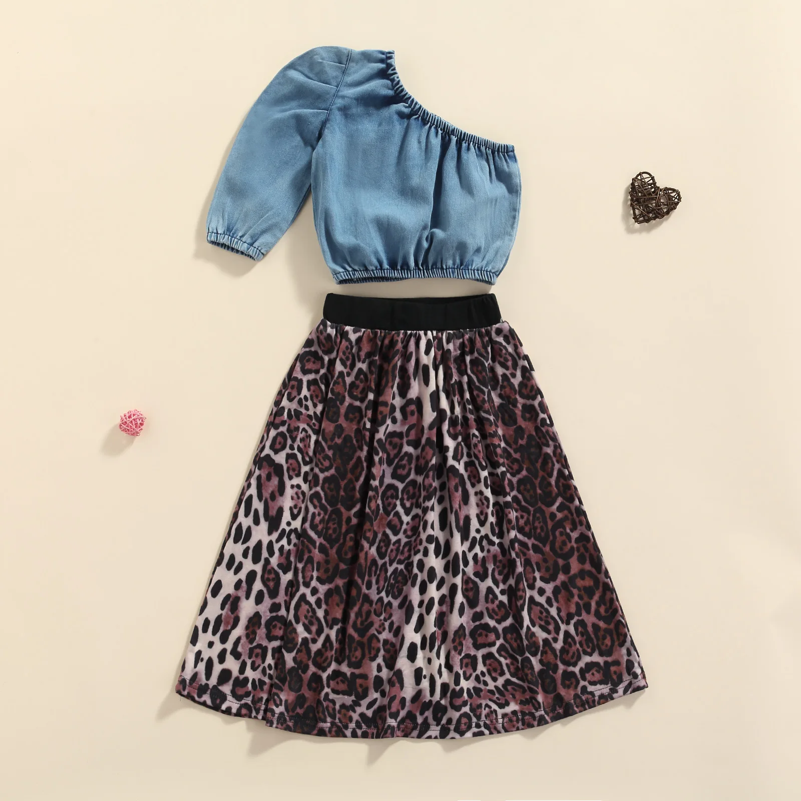 2021-07-19 Lioraitiin 2-7Years Toddler Baby Girl 2Pcs Fashion Skirt Clothing Set One Shoulder Demin Top Leopard Printed Dress
2021-07-19 Lioraitiin 2-7Years Toddler Baby Girl 2Pcs Fashion Skirt Clothing Set One Shoulder Demin Top Leopard Printed Dress