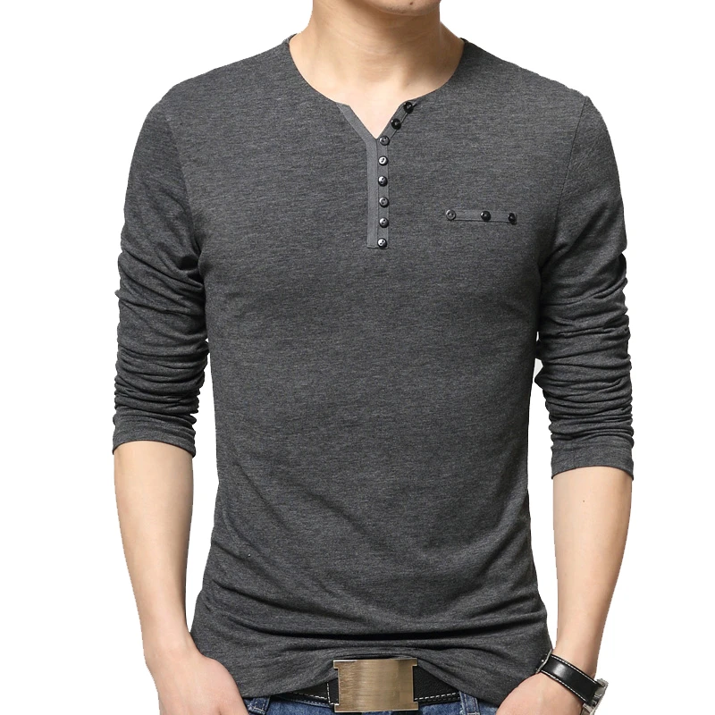 FAKUNTN Autumn Casual T Shirt Men Henry Collar Solid Color Slim Fit Long Sleeve T Shirt Cotton Plus Sizes M-5XL Tops&tees
FAKUNTN Autumn Casual T Shirt Men Henry Collar Solid Color Slim Fit Long Sleeve T Shirt Cotton Plus Sizes M-5XL Tops&tees