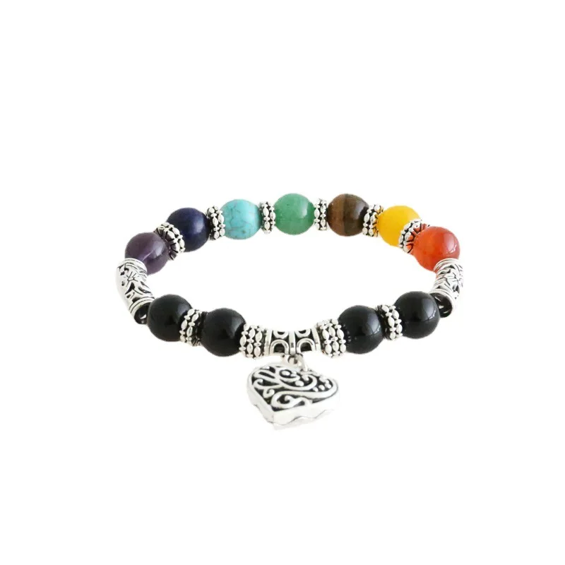 Natural Stone Crystal Imitation Carnelian Unisex Bracelet Peach Heart Beaded Seven Chakras Metal Handmade Bracelet Jewelry
Natural Stone Crystal Imitation Carnelian Unisex Bracelet Peach Heart Beaded Seven Chakras Metal Handmade Bracelet Jewelry